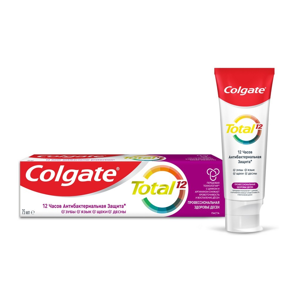 Зубная паста Colgate total 12 " Профессиональная здоровье десен " 75мл. Фото 1.