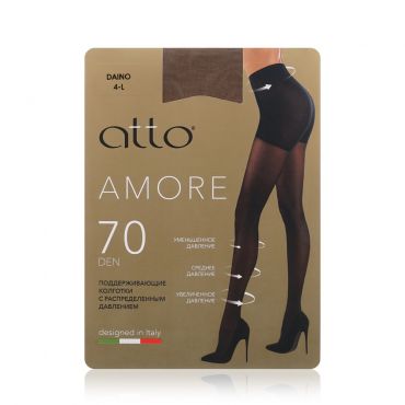 Женские поддерживающие колготки Atto Amore 70den Daino 4 размер.