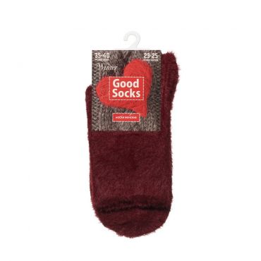 Женские плюшевые носки Good Socks Winter Вишневый р.35-40.