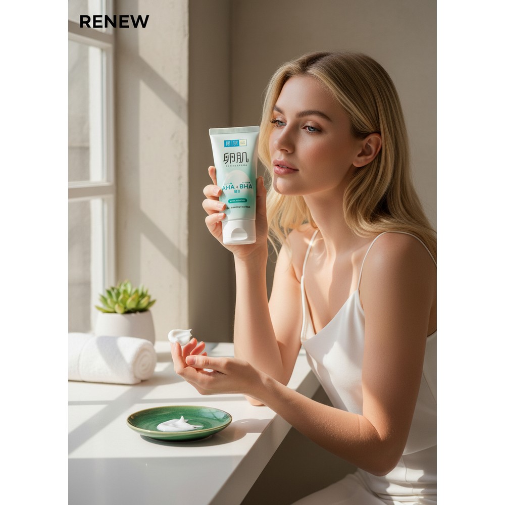 Пенка для умывания для проблемной кожи HADA LABO AHA+BHA 130г. Фото 15.