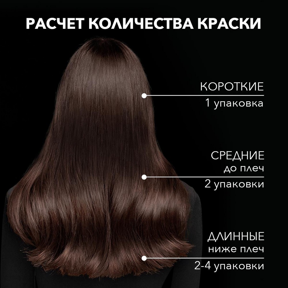 Стойкая крем - краска для волос Сьёсс 3-1 Темно-каштановый 50мл. Фото 10.