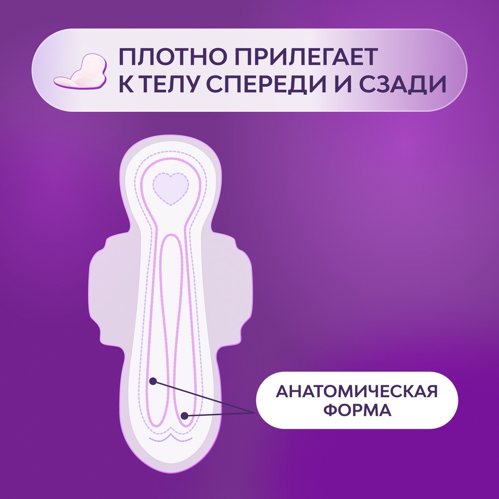 Женские ночные прокладки Либресс Экстра Плюс с мягкой поверхностью 7шт. Фото 4.