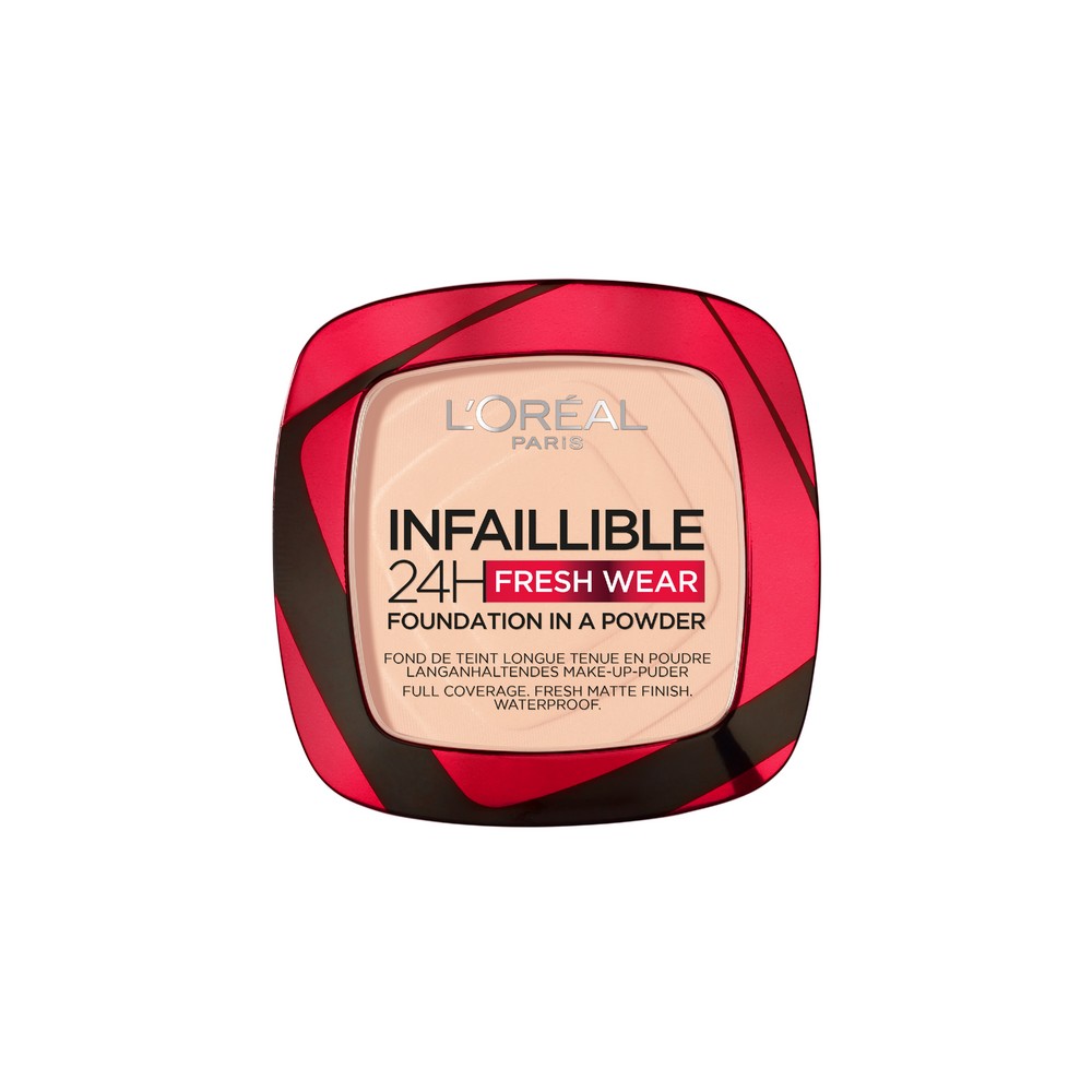 Пудра для лица L'Oreal Paris Infaillible 24H Fresh Wear 180 Rose sand 9г. Фото 1.