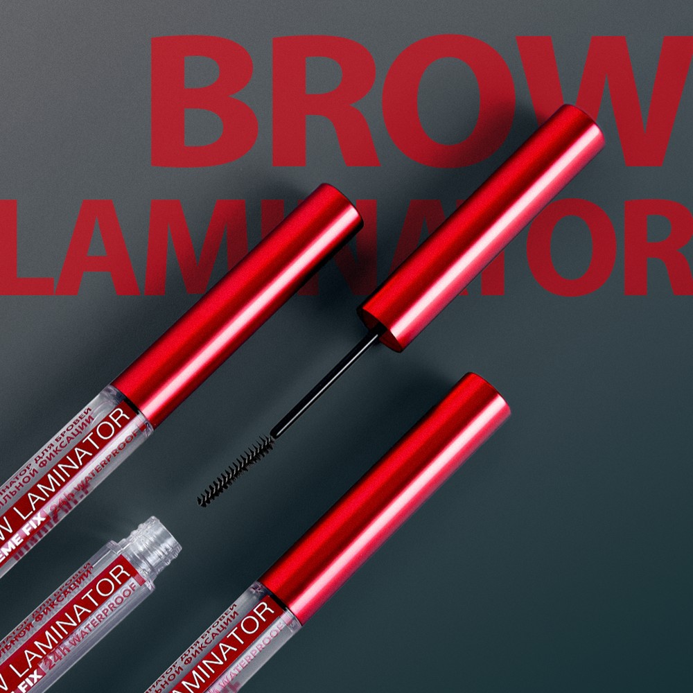 Гель - ламинатор для бровей суперсильной фиксации Luxvisage Brow Laminator Extreme Fix 24h waterproof 4,2г. Фото 4.