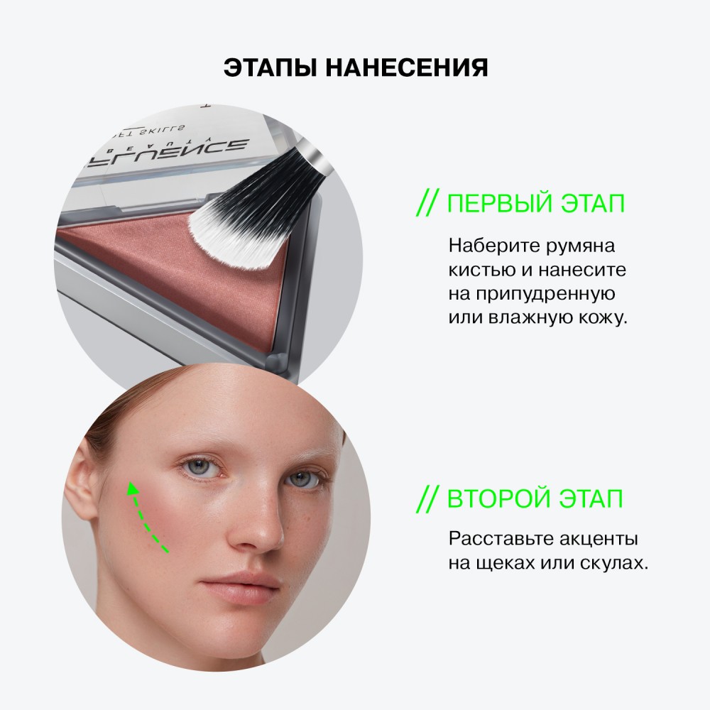 Румяна для лица Influence Beauty Soft Skills 4 , 3г. Фото 10.