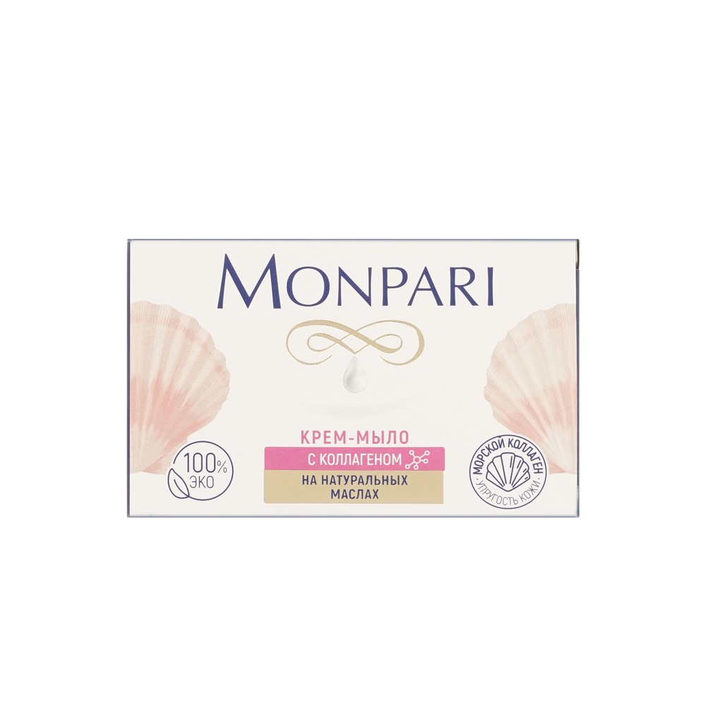 Крем - мыло твердое с коллагеном Monpari 100г. Фото 1.