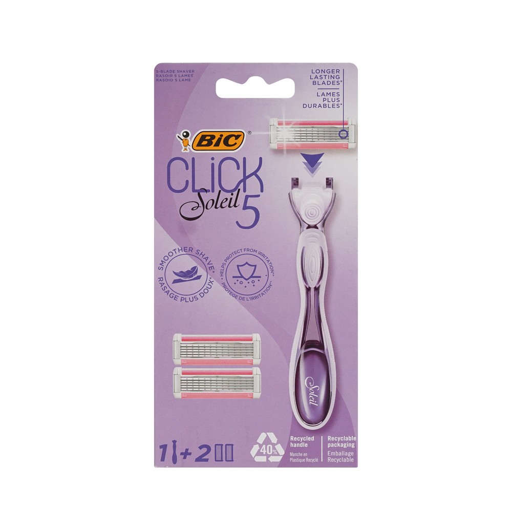 Женский станок для бритья Bic Click Soleil 5 + 2 сменные кассеты. Фото 1.