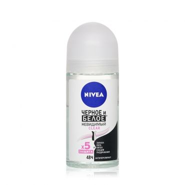 Шариковый NIVEA Невидимая защита для черного и белого женский дезодорант - антиперспирант " Clear " 50мл.