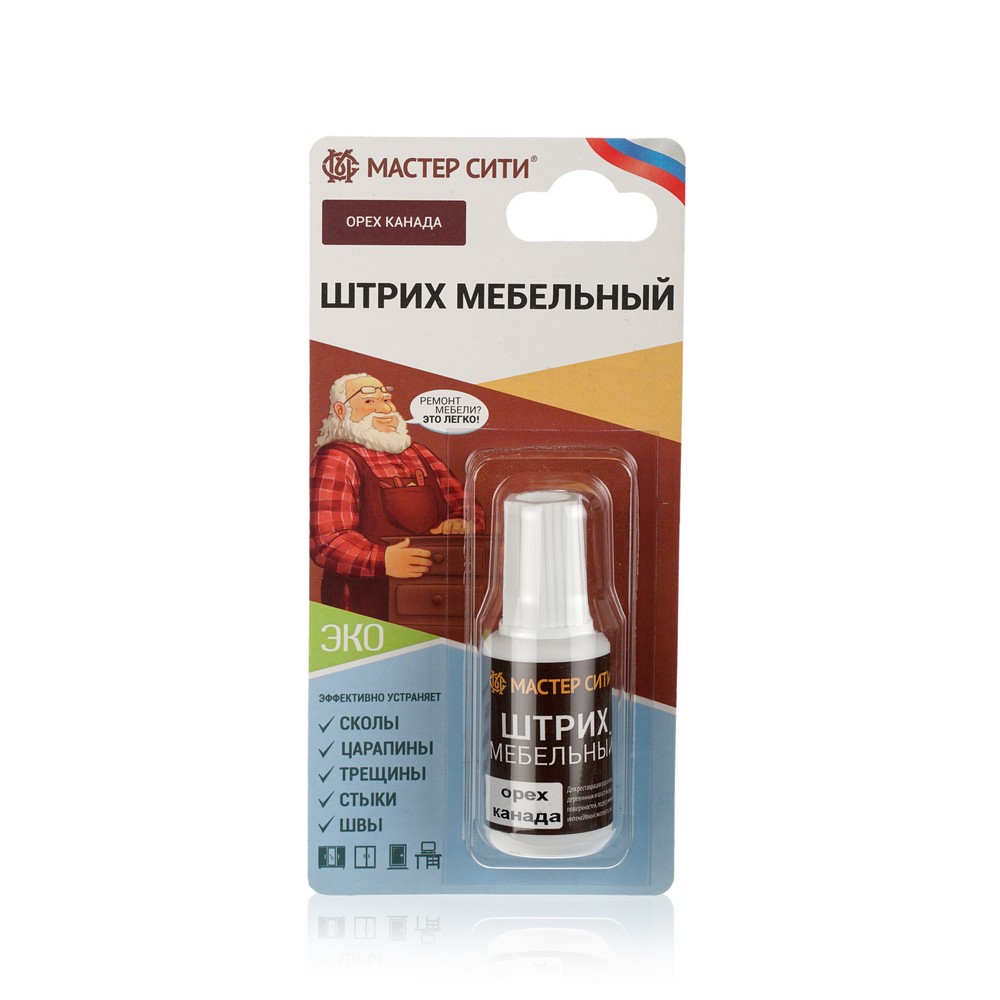 Штрих мебельный Мастер Сити , Орех Канада , 36г. Фото 1.