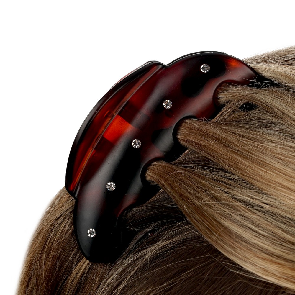 Заколка - краб Ameli для волос со стразами 8,5см. Фото 4.