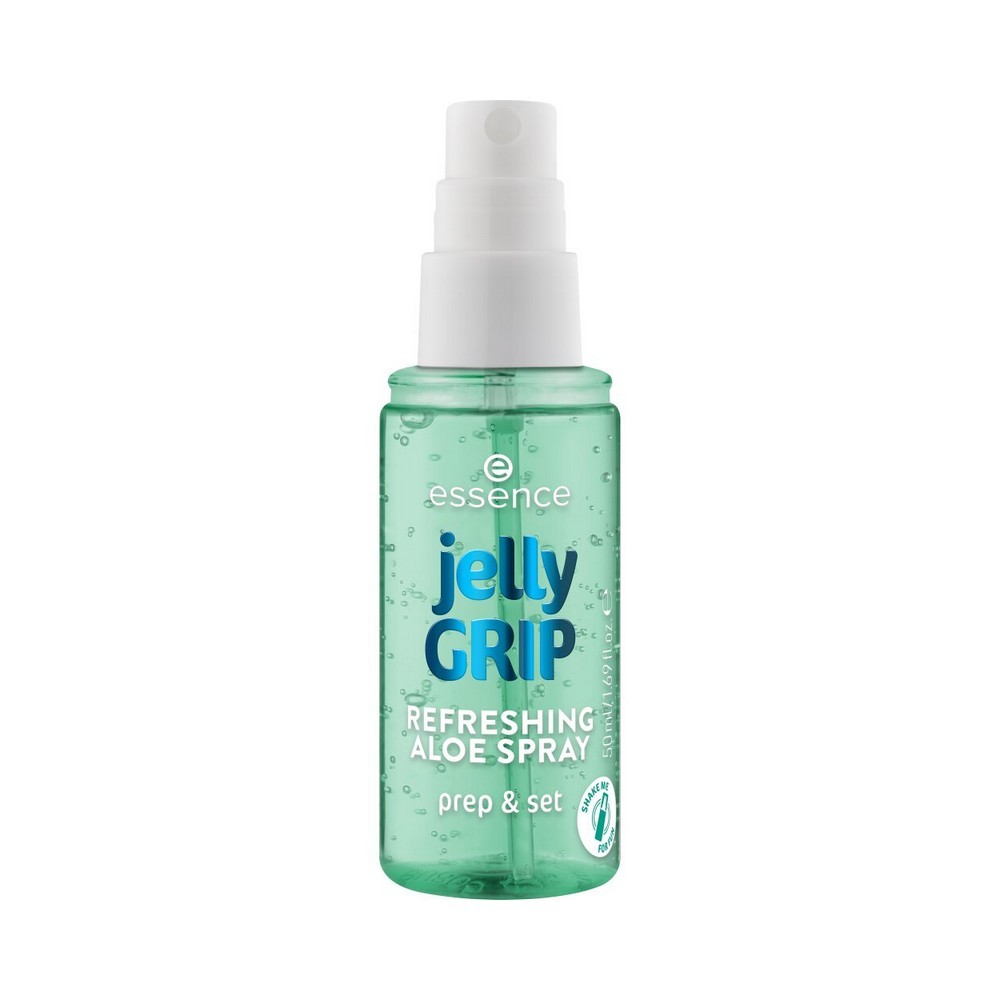 Фиксирующий спрей для лица с освежающим эффектом Essence Jelly Grip refreshing aloe spray 50мл. Фото 1.