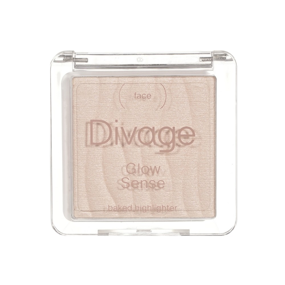 Запеченный хайлайтер для лица Divage Glow Sense 02 5,5г. Фото 1.