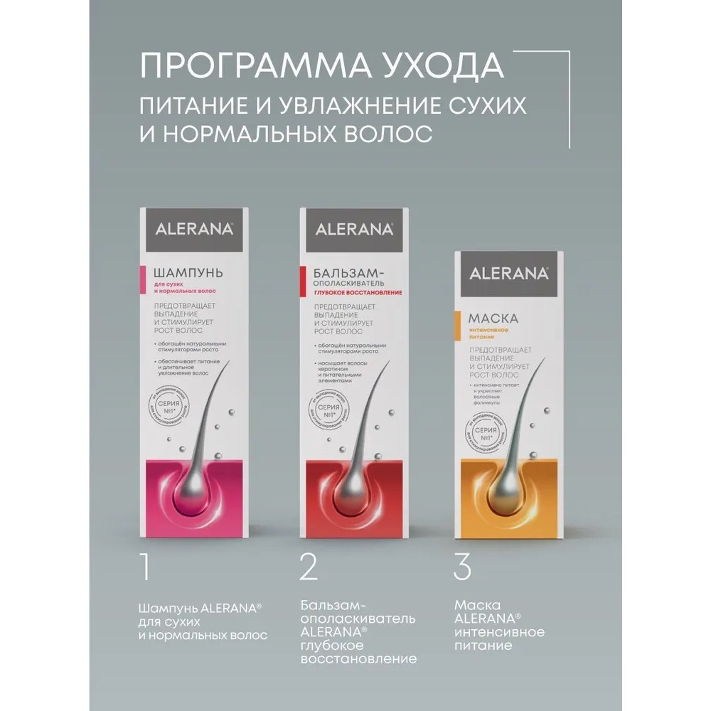 Шампунь Alerana для сухих и нормальных волос 250мл. Фото 9.