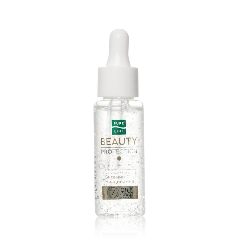 Гель - сыворотка для лица Pure Line Beauty PROtection " витамин C + ниацинамид " 30мл. Фото 2.