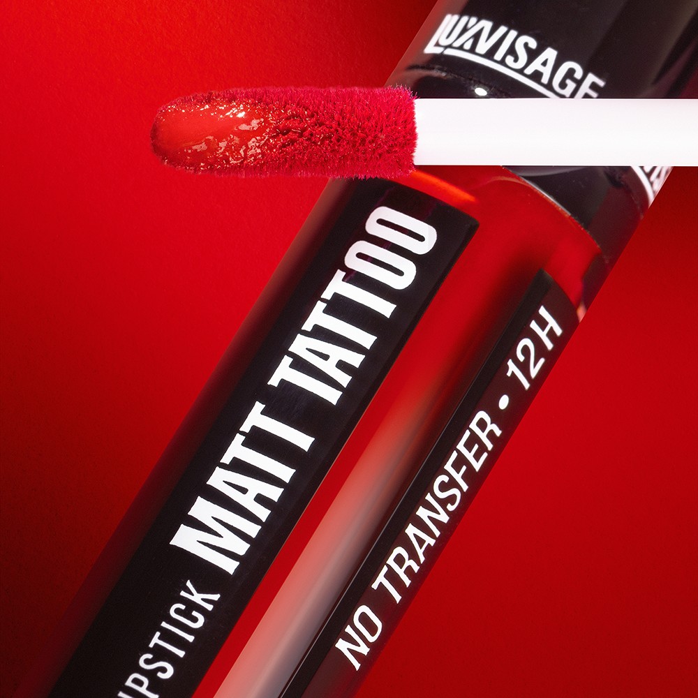 Жидкая помада для губ Luxvisage Matt Tattoo No transfer матовая 101 Lavender Pink. Фото 6.