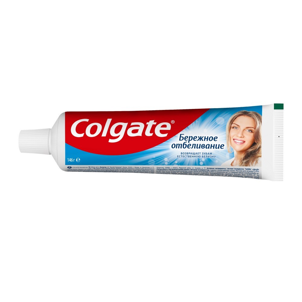 Зубная паста Colgate " Бережное Отбеливание " с фтором и кальцием 100мл. Фото 5.