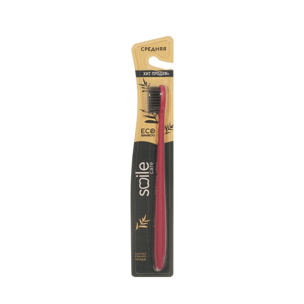Зубная щетка Smile Care Eco Bamboo средняя. Фото 1.