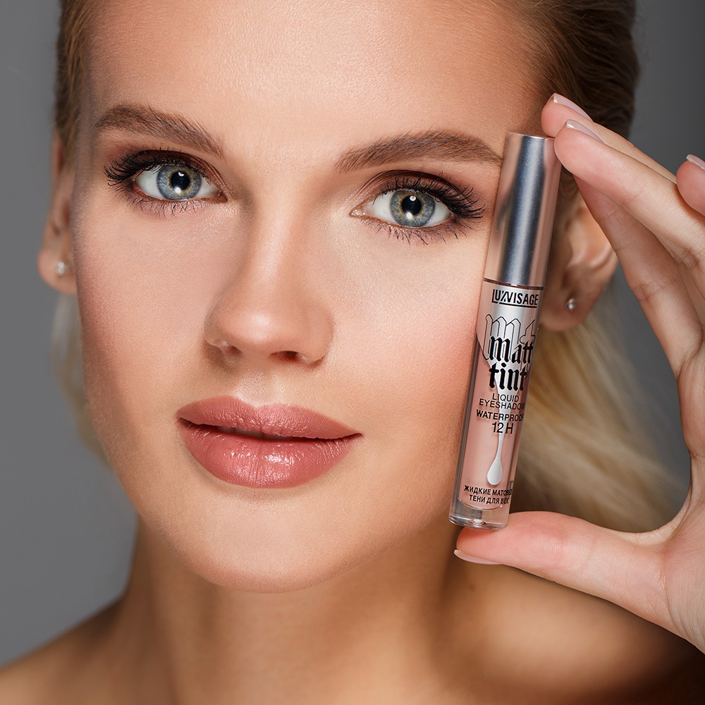 Жидкие матовые тени для век Luxvisage Matt tint 12h 105 Ash Lilac 3г. Фото 6.