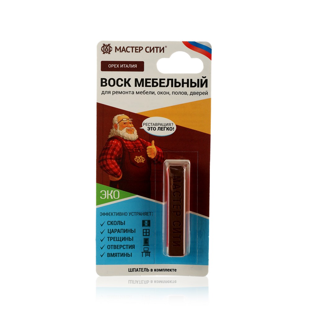 Воск мебельный мягкий Мастер Сити , Орех Италия 16г. Фото 1.