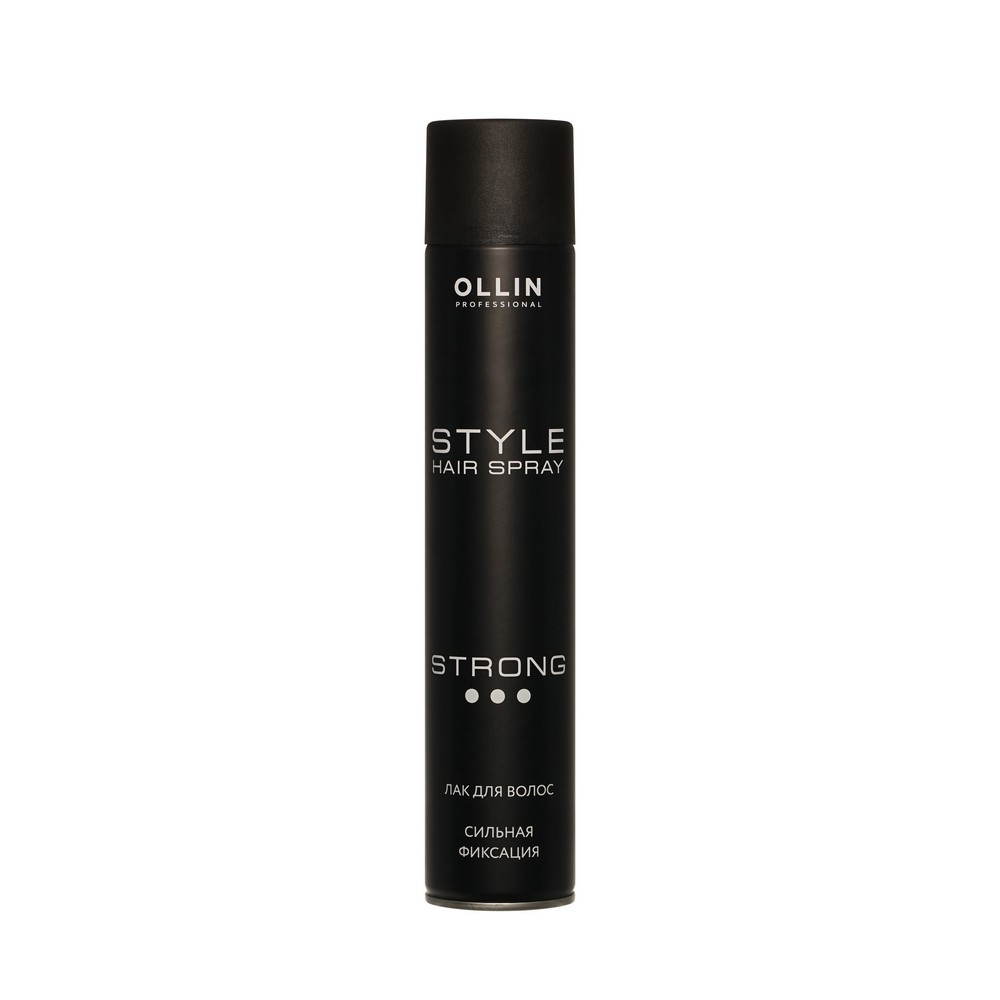 Лак для волос сильной фиксации Ollin Professional Style Hair Spray Strong 500мл. Фото 1.