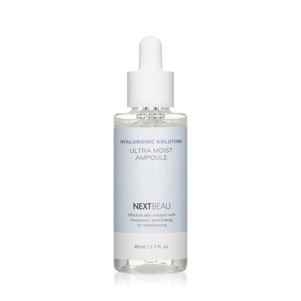 Ультраувлажняющая сыворотка для лица Nextbeau Hyaluronic Solution " Ultra Moist Ampoule " с гиалуроновой кислотой 80мл. Фото 2.