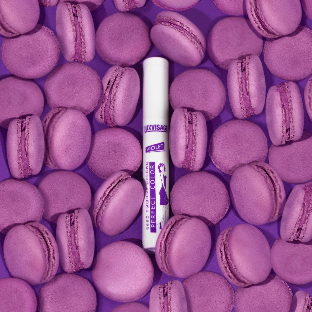 Тушь для ресниц Luxvisage Perfect color " Веер пышных ресниц " , Violet , 8г. Фото 9.