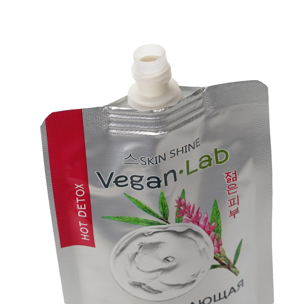 Распаривающая маска для лица Skin Shine Vegan Lab " очищающая и матирующая " 100мл. Фото 3.