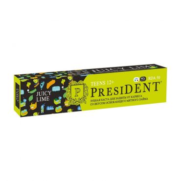 Детская зубная паста PresiDENT " Juicy Lime " 12+ 70г.