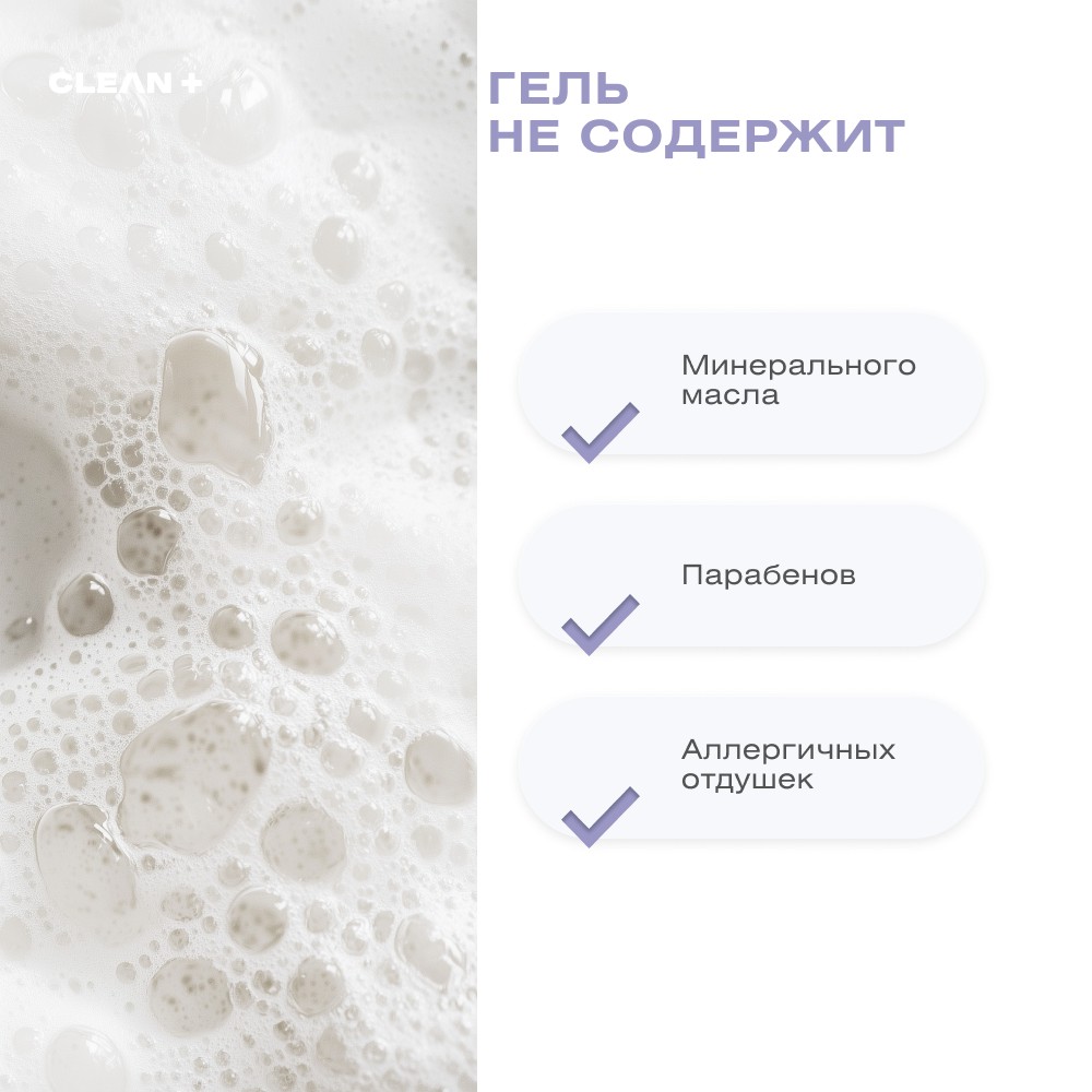 Гель для умывания CLEAN+ Anti Age Power 200мл. Фото 5.