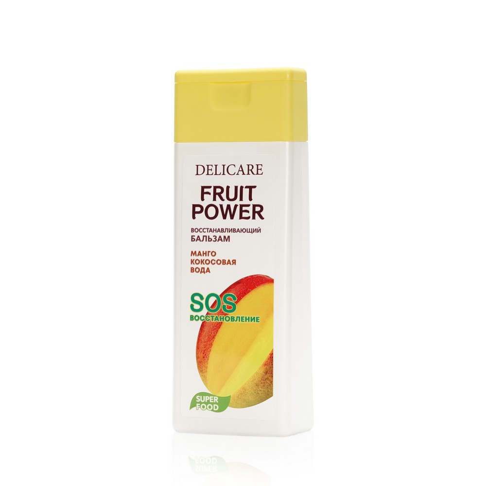 Бальзам для волос Delicare Fruit Power " Манго " восстановление 240мл. Фото 2.