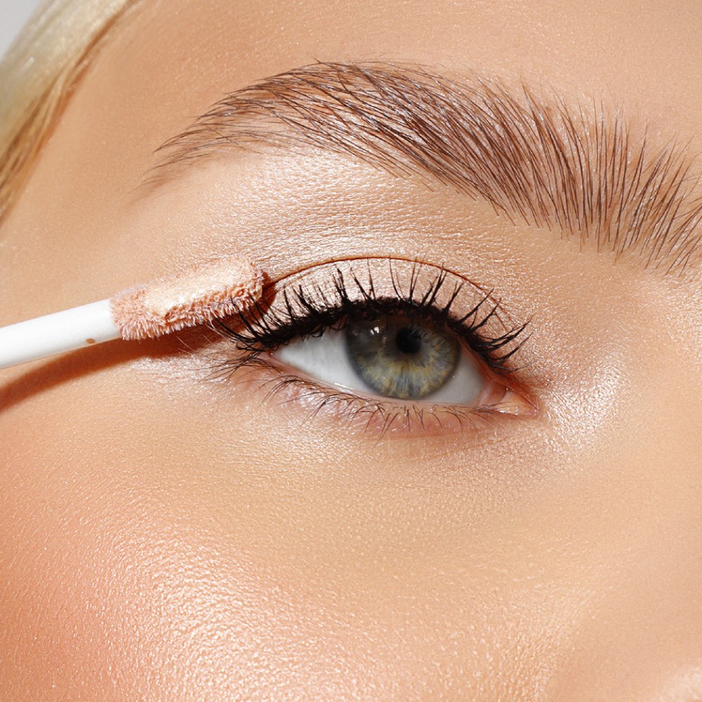 Жидкие тени для век Luxvisage Satin Nude super stay 201 Ivory 3,5мл. Фото 4.