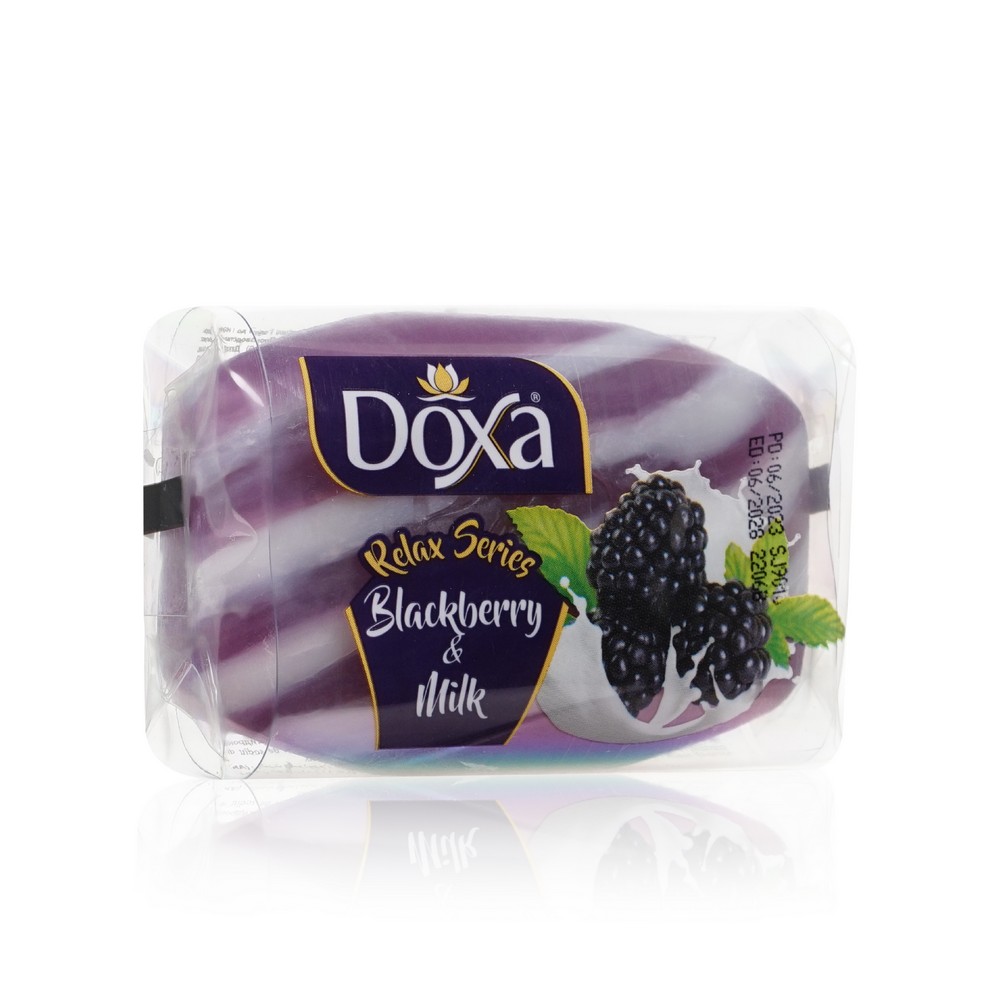 Мыло туалетное Doxa Relax series " Blackberry & Milk " 80г. Фото 2.