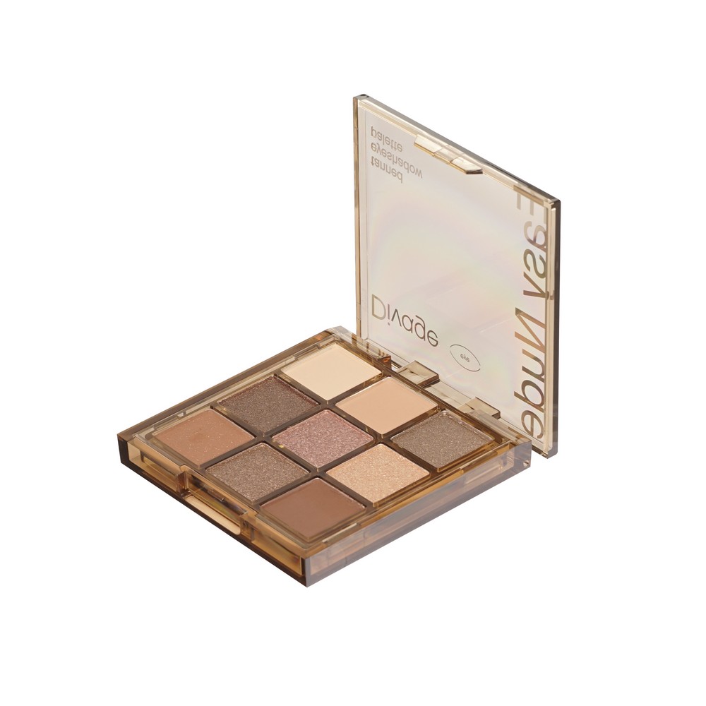 Палетка теней для век Divage Easy Nude Tanned eyeshadow palette 9 оттенков 9г. Фото 5.
