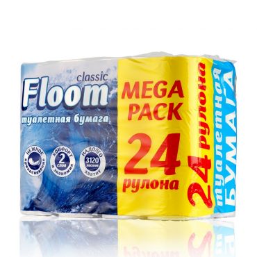 Туалетная бумага Floom 2х-слойная 24шт.