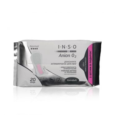 Женские прокладки INSO Anion O2 Normal с анионовым слоем 20шт.