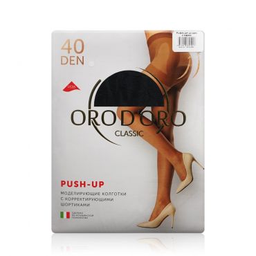 Женские колготки Orodoro Push-Up 40den Nero 2 размер.