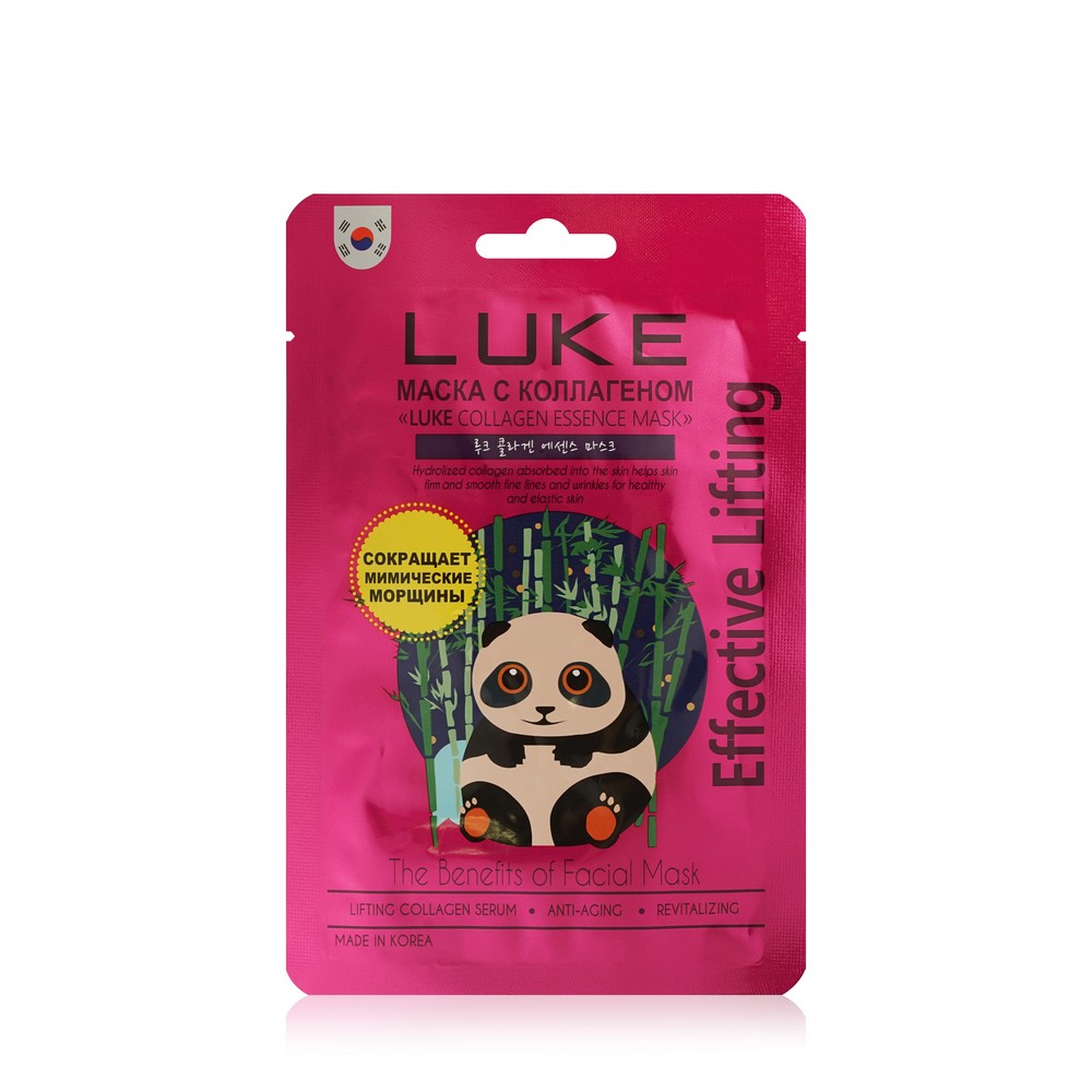 Тканевая маска Luke для лица , с коллагеном " Collagen Essence Mask ". Фото 1.