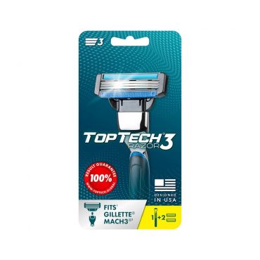 Мужской станок для бритья TopTech Razor 3 + 2 кассеты 3 лезвия.