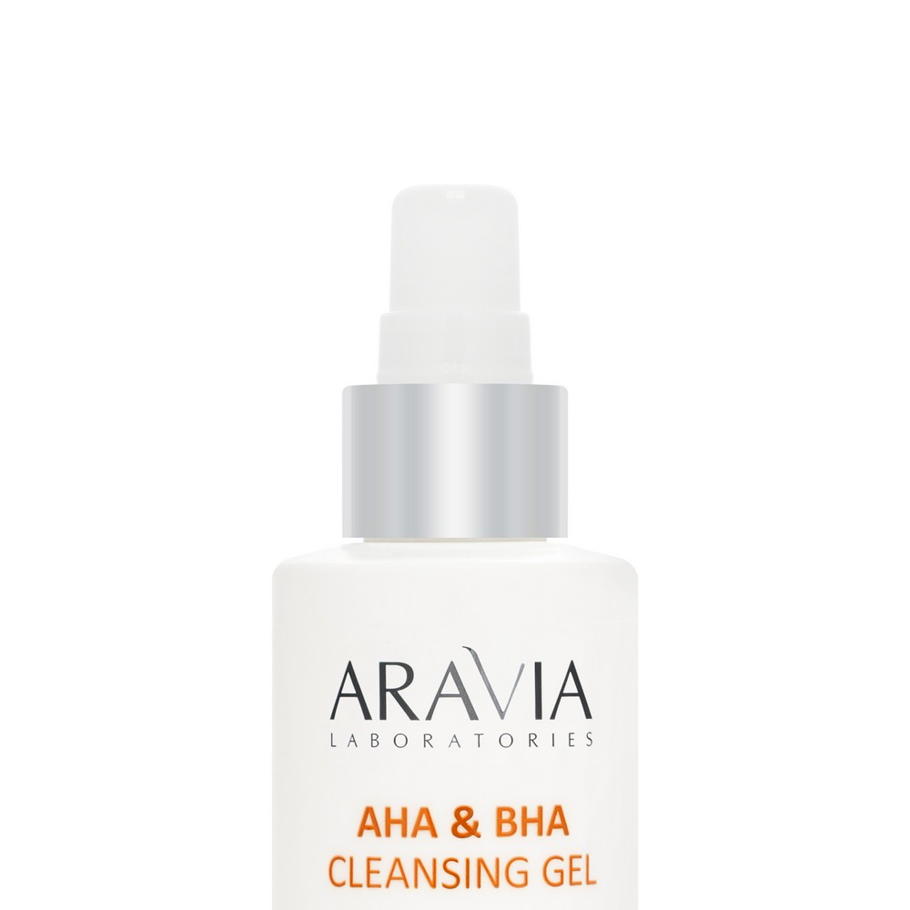 Очищающий гель для лица с кислотами Aravia Laboratories AHA & BHA Cleansing Gel 150мл. Фото 5.