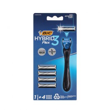 Мужской станок Bic Flex 3 Hybrid + 4 сменные кассеты.