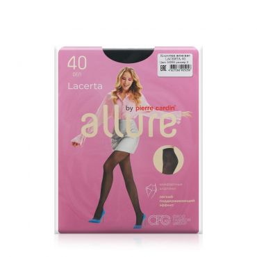 Женские колготки Allure Lacerta 40den Nero 3 размер.