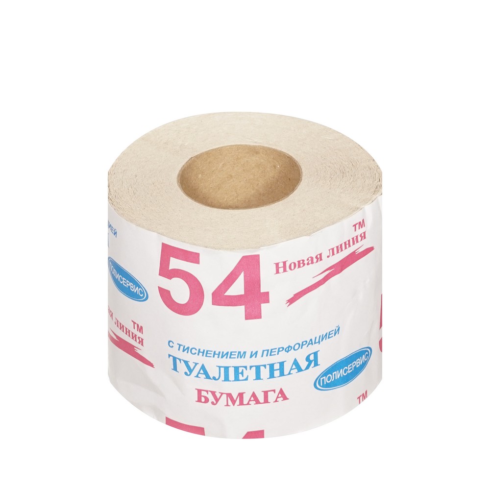 Туалетная бумага с тиснением и перфорацией Новая линия 54м. Фото 3.