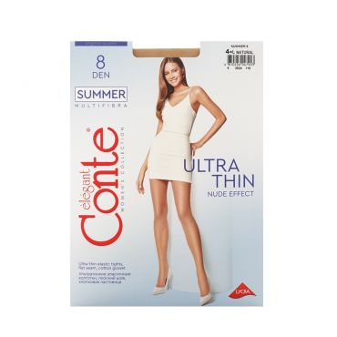 Женские колготки Conte Summer 8den Natural 4 размер.