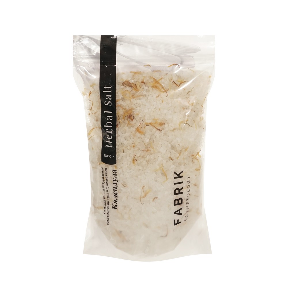Соль для ванны календула Fabrik Cosmetology Herbal Salt 1000г. Фото 1.