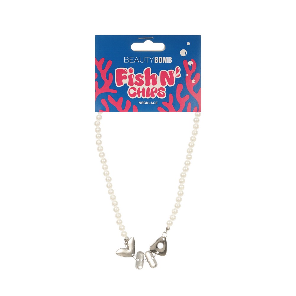 Колье Beauty Bomb Fish NChips жемчужно-серебристый 321₽
