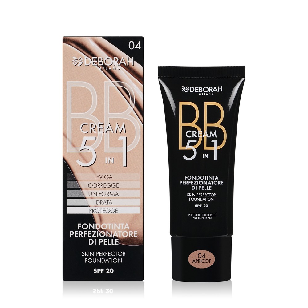 BB крем для лица DEBORAH Milano 5 in 1 Skin Perfector 04 SPF 20 30мл. Фото 1.