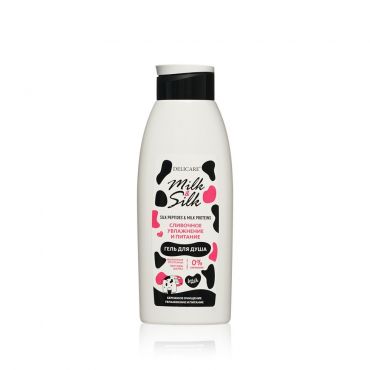 Гель для душа Delicare Milk & Silk " Сливочное увлажнение и питание " 500мл.