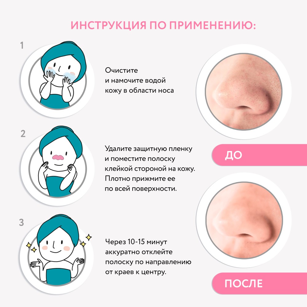 Угольные очищающие полоски для носа Cettua 6шт. Фото 10.