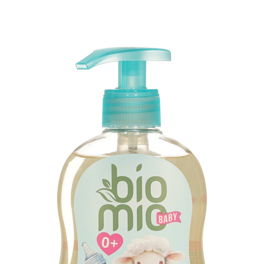 Эко - гель для мытья детской посуды BioMio Baby без запаха 450мл. Фото 3.