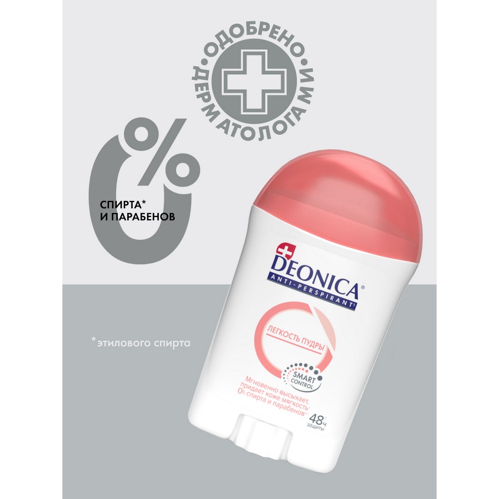 Женский антиперспирант - стик Deonica Легкость пудры 40мл. Фото 7.